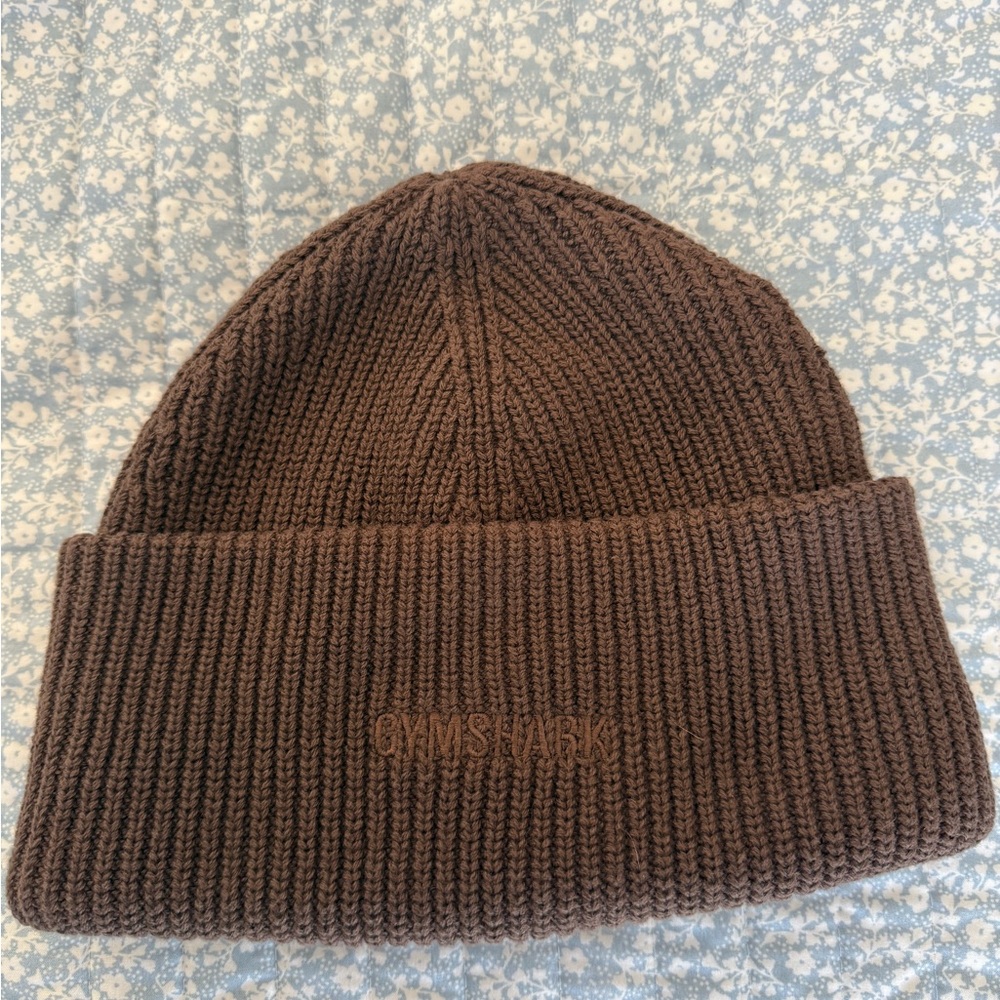 Gymshark Brown Rib Knit Beanie